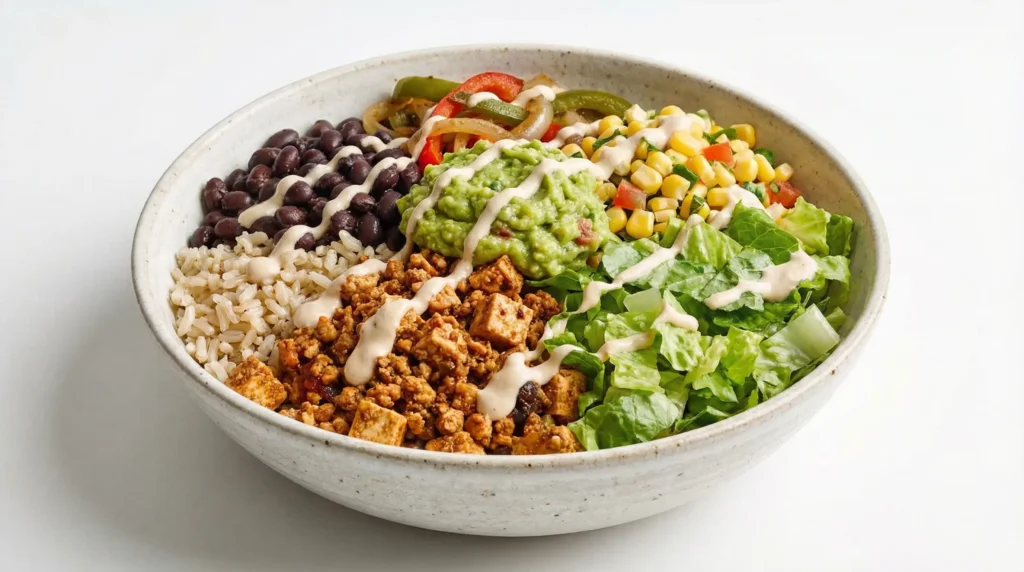 chipotle vegan gluten free bowl sofritas healthy option