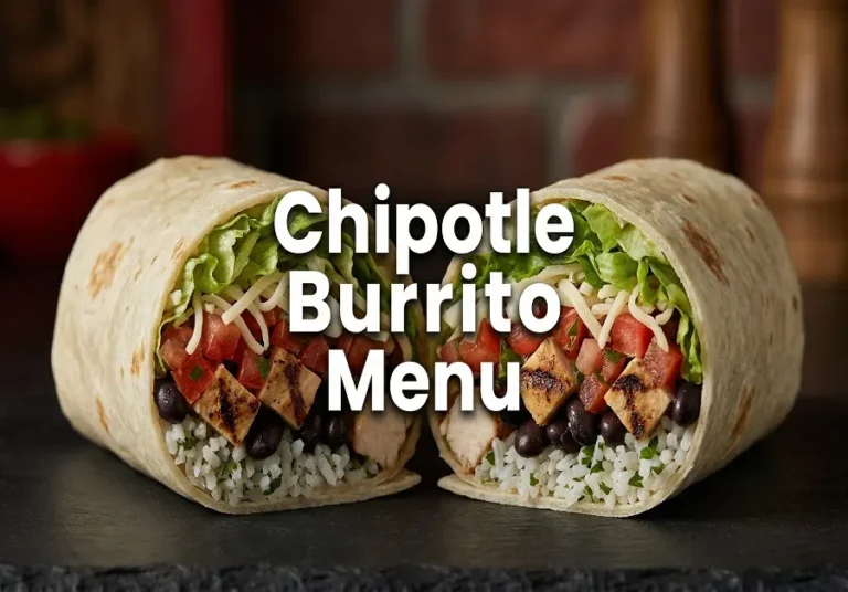 Chipotle burrito menu feature image with prices calories ingredients and best burrito picks