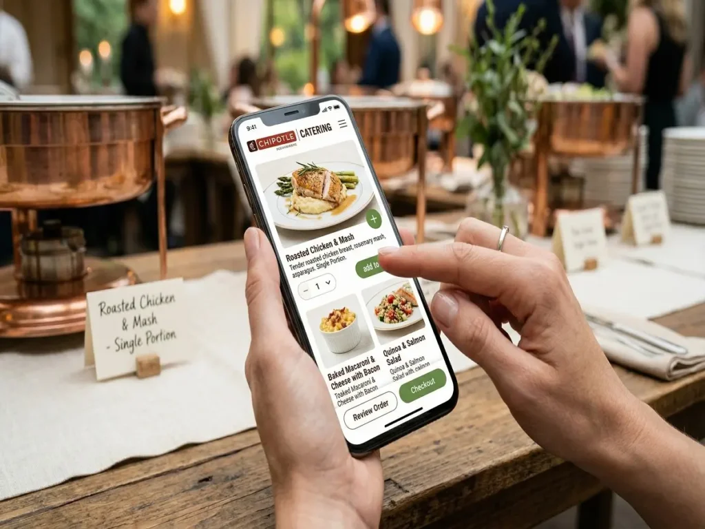 chipotle catering order online mobile app