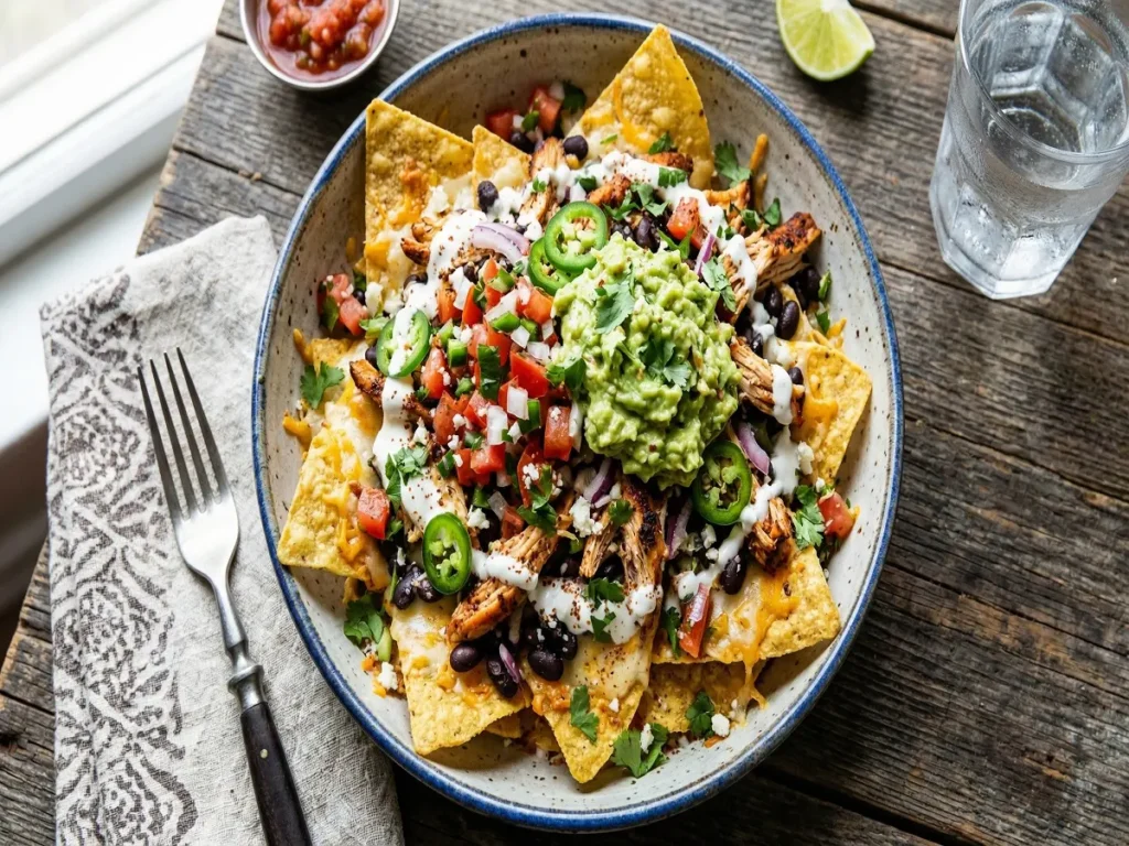chipotle nachos hack with chips and toppings
