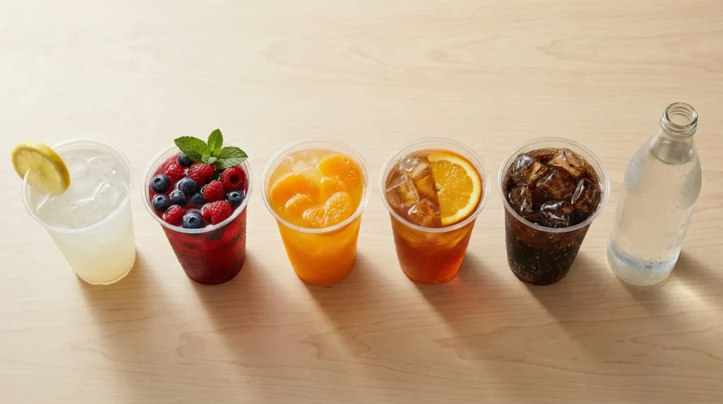 Chipotle drinks menu overview with organic drinks iced tea soda and bottled options