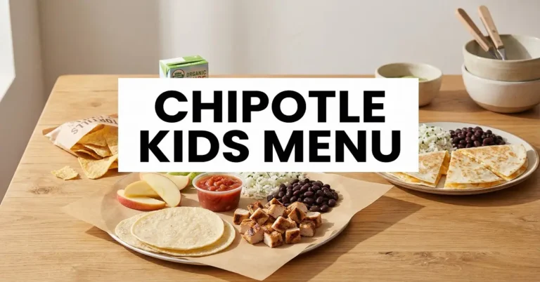 Chipotle kids menu feature image showing build your own kids meal and cheese quesadilla with sides
